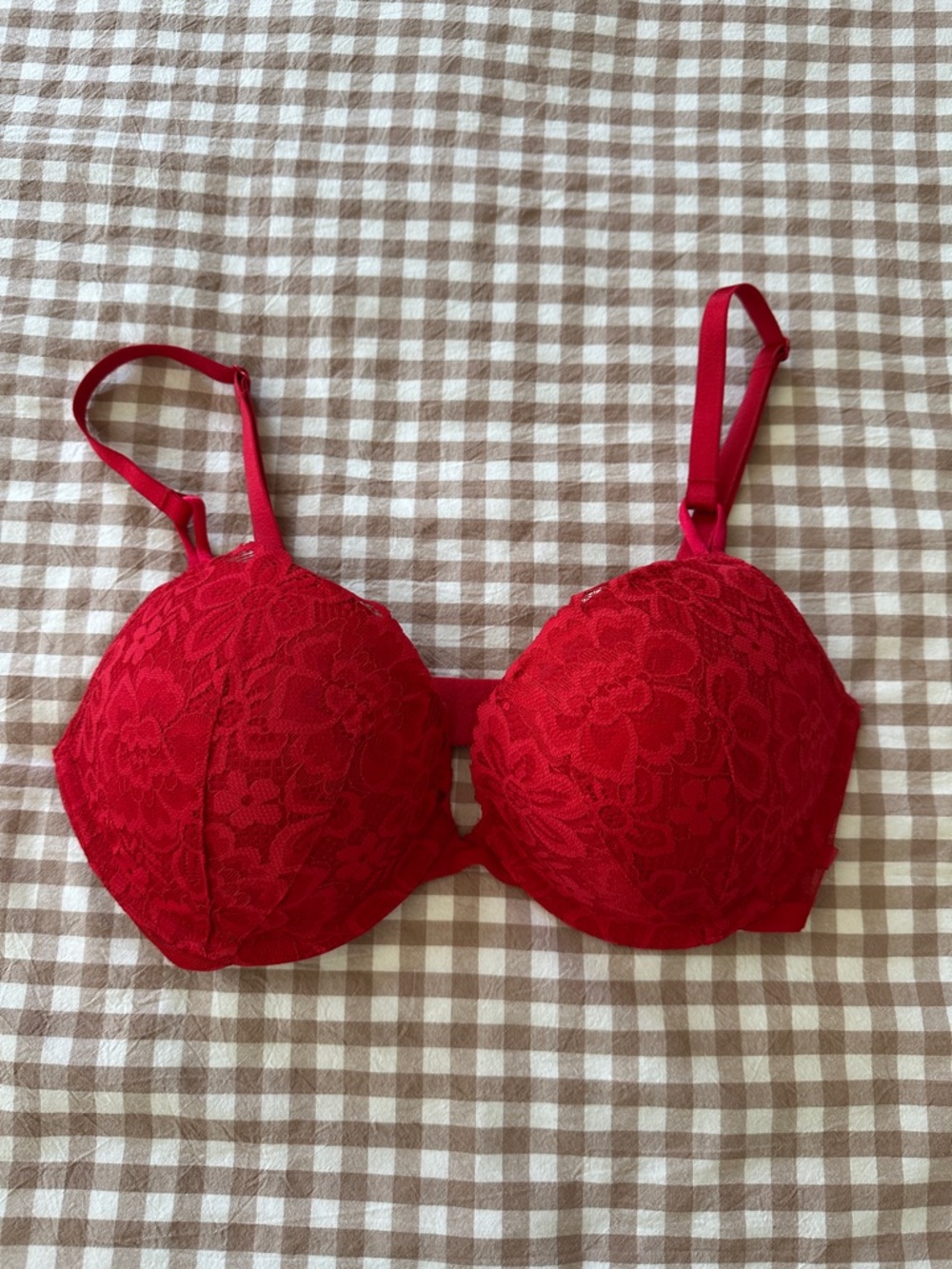 Victoria’s Secret Red Lace Push-Up Bra - Women Intimates & Sleepwear